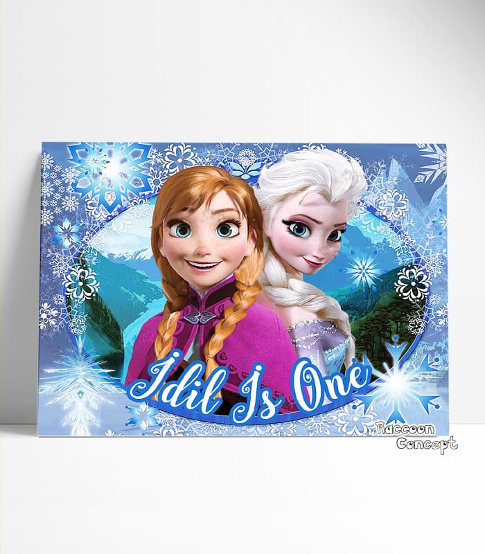 Elsa Temalı Doğum Günü Afişi