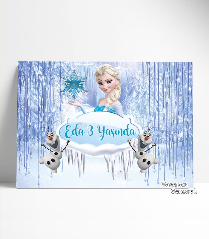 Elsa Temalı Doğum Günü Afişi