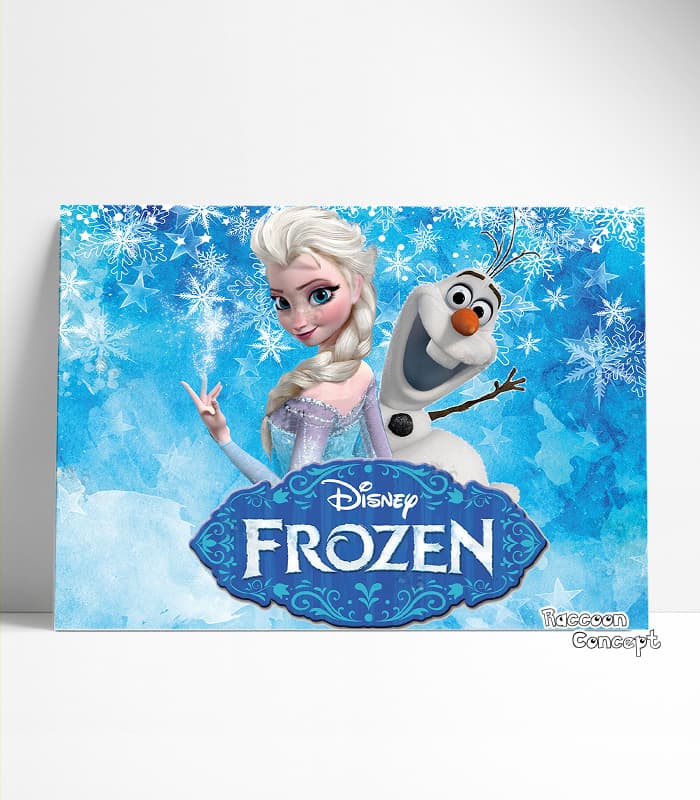 Elsa Temalı Doğum Günü Afişi