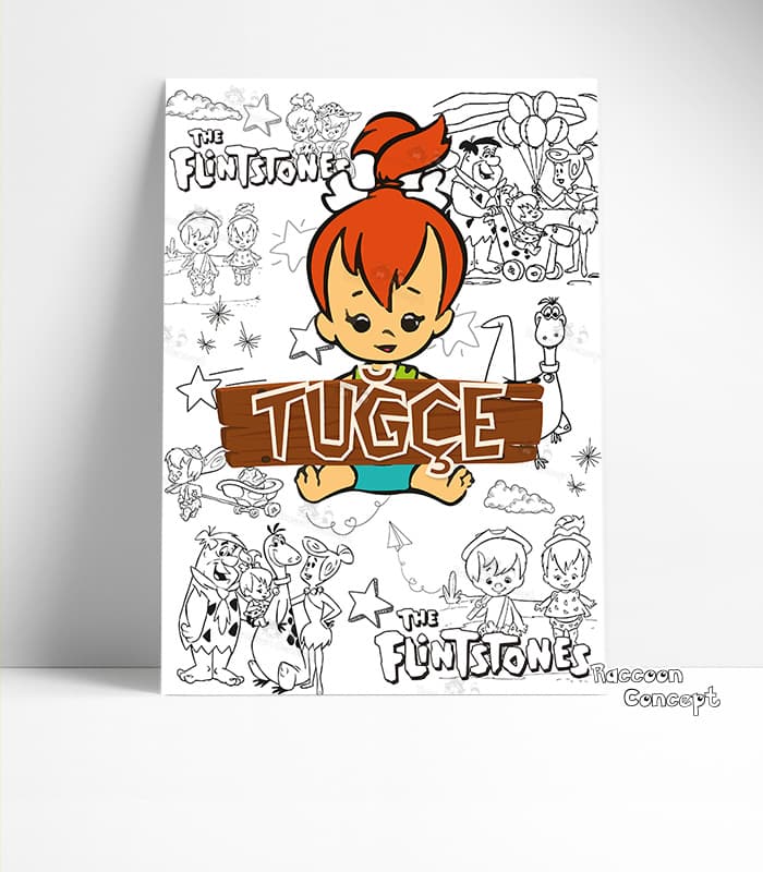 Taş Devri (Flintstones) Temalı Pano