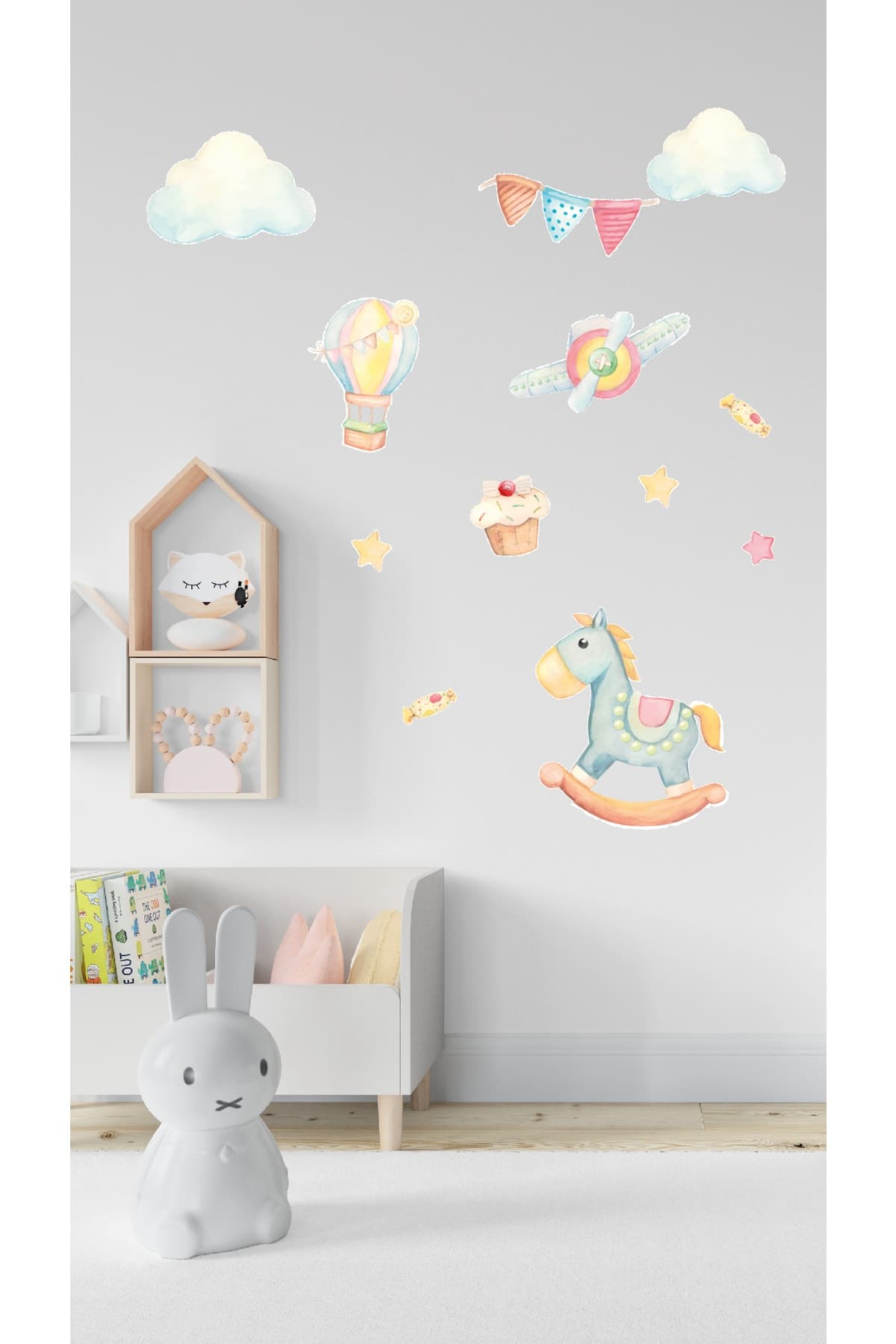 Unicorn Temalı Çocuk Odası Duvar Sticker Seti