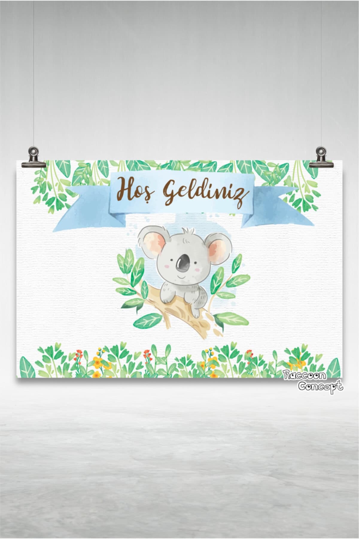 Koala Temalı Doğum Günü Afişi