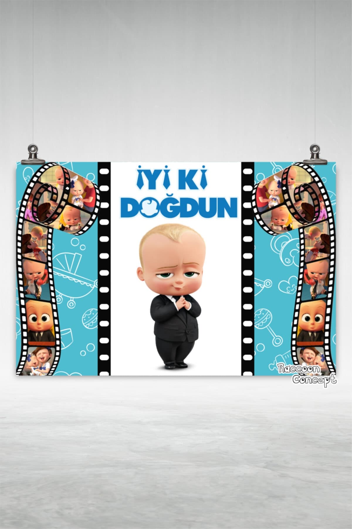 Boss Baby Temalı Doğum Günü Afişi