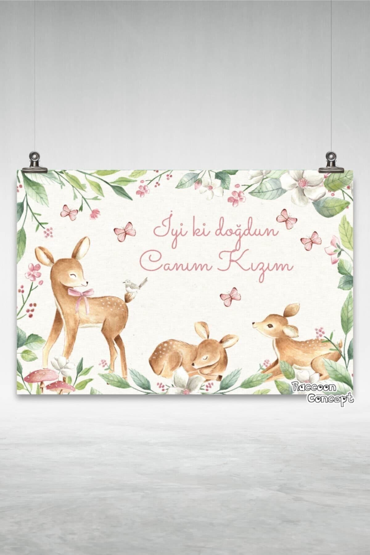 Bambi Konsepti Doğum Günü Afişi