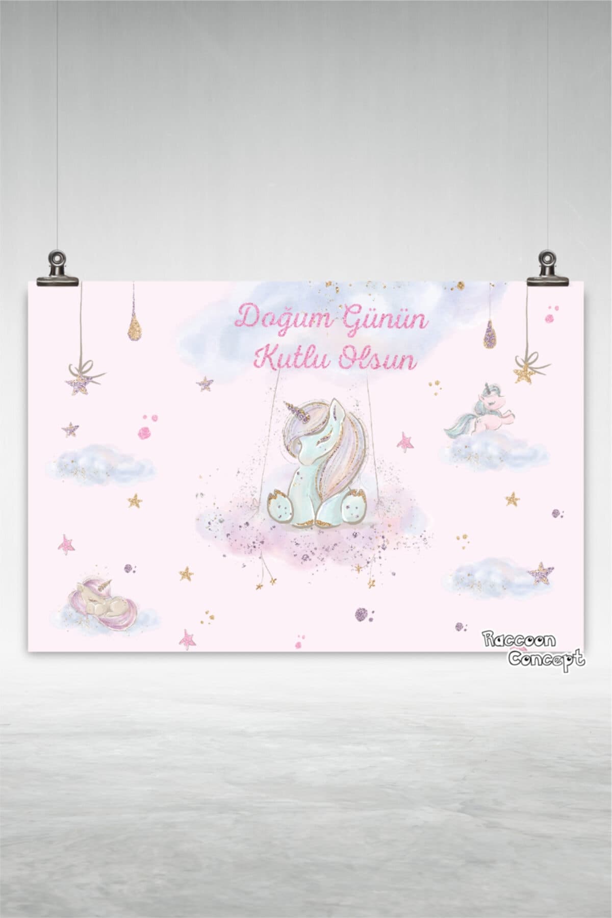 Unicorn Doğum Günü Afişi 8