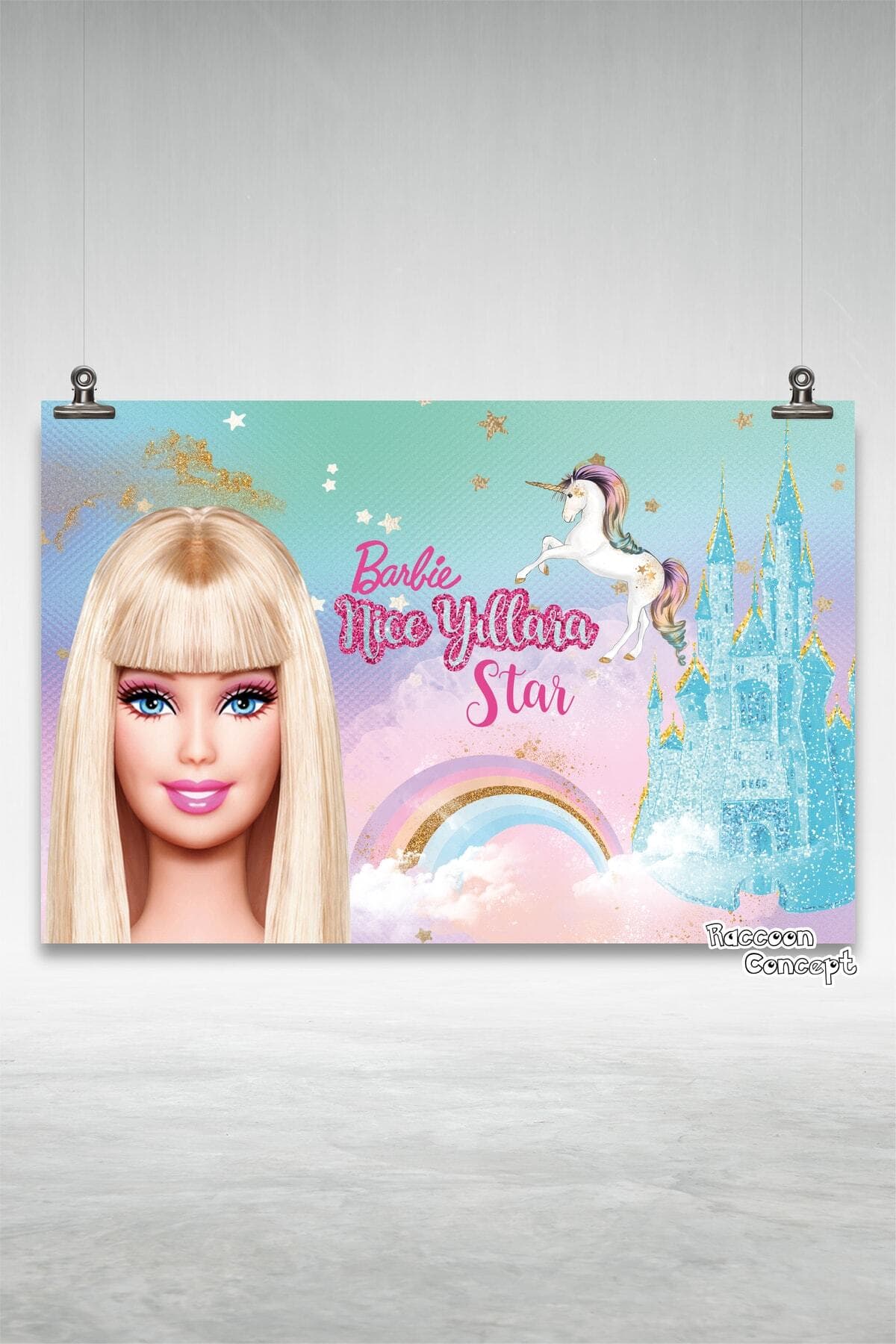 Barbie Temalı Doğum Günü Afişi