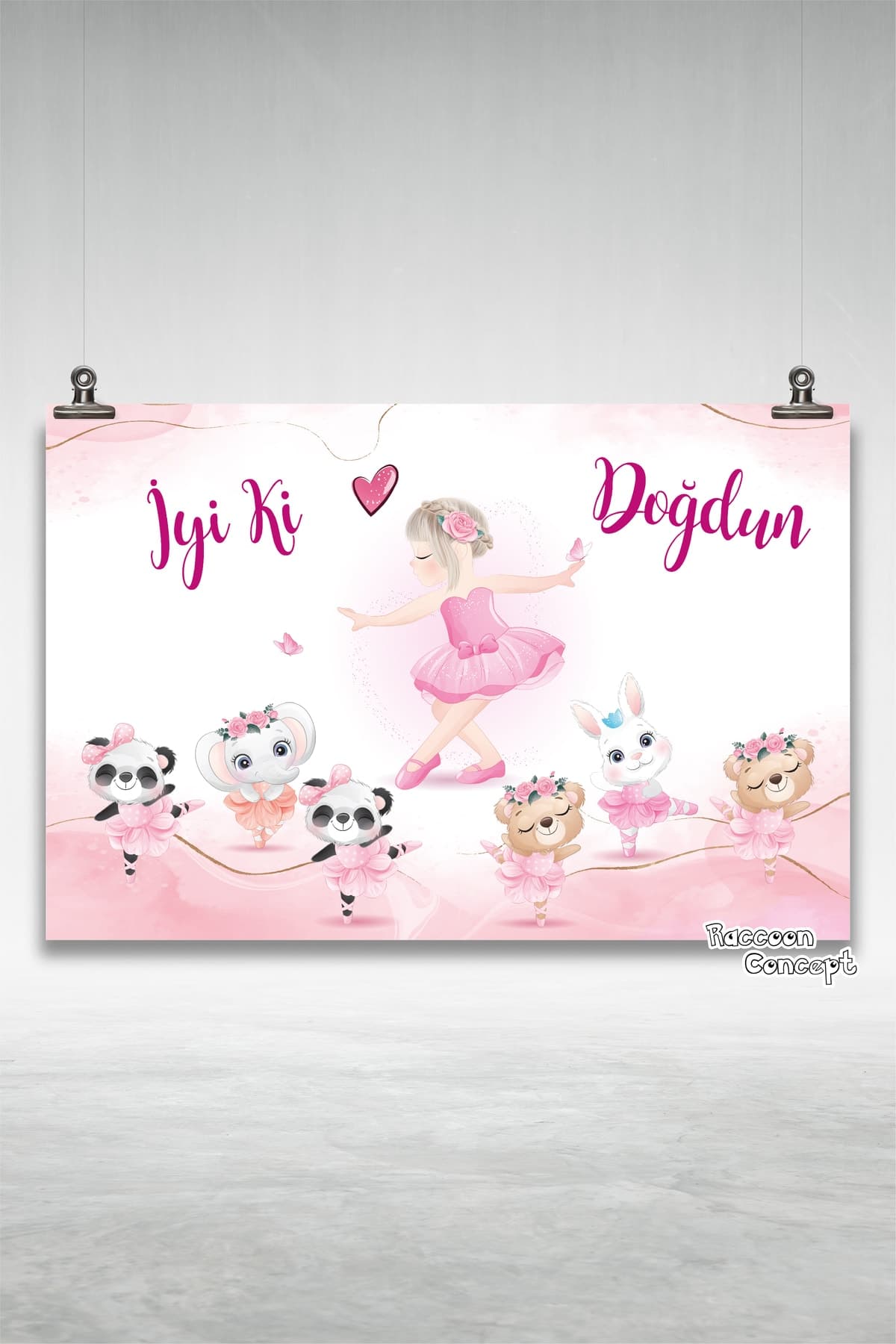 Balerin Temalı Doğum Günü Afişi 2