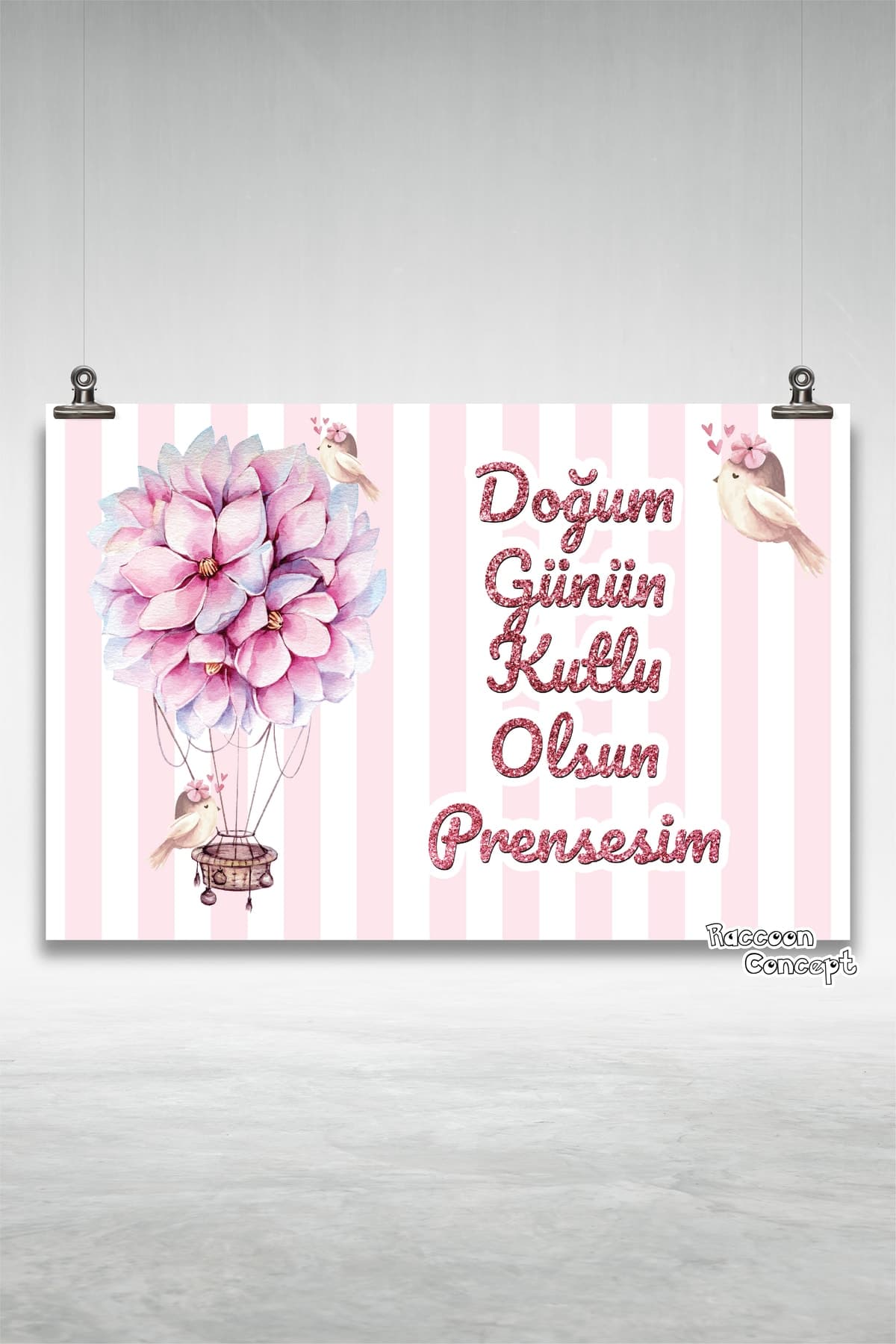Çiçek Temalı Doğum Günü Afişi 3