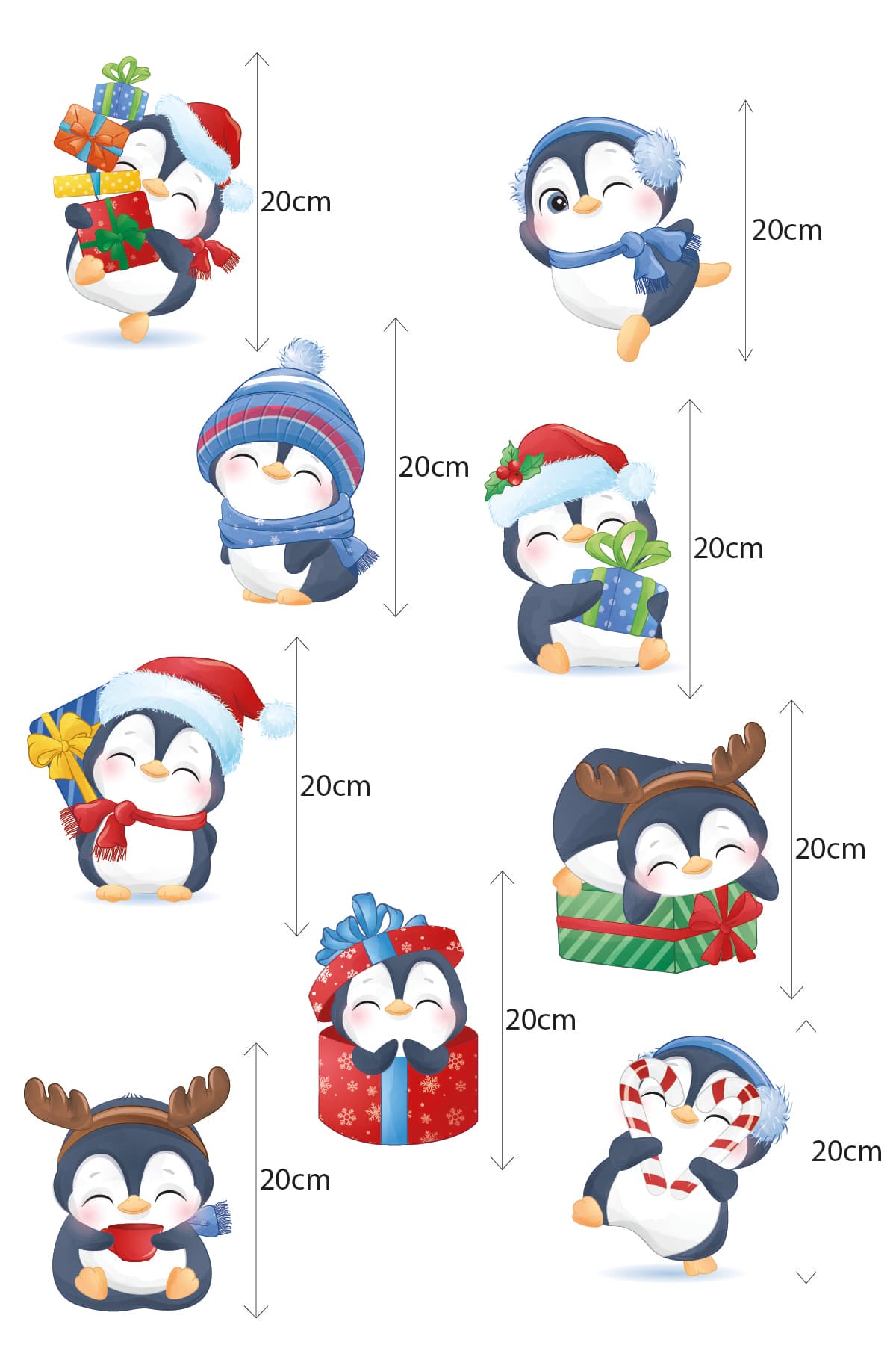 Kış Temalı Çocuk Bebek Odası Sticker Seti 6 — görsel 2