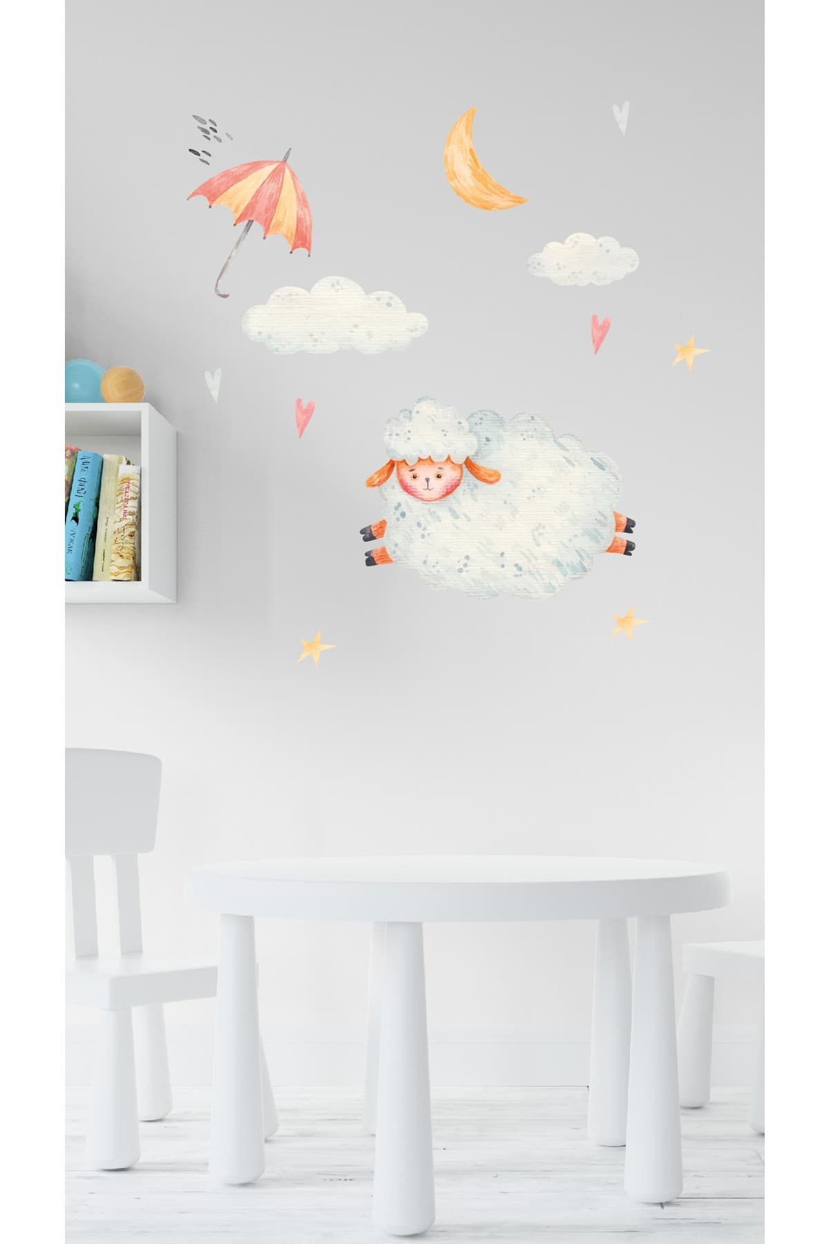 Kuzu Temalı Çocuk Bebek Odası Sticker Seti