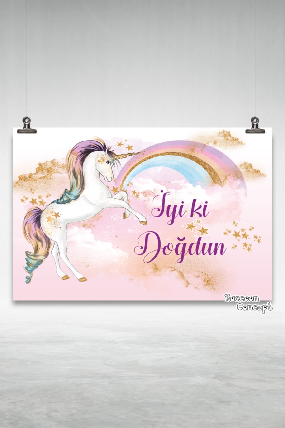 Unicorn Doğum Günü Afişi