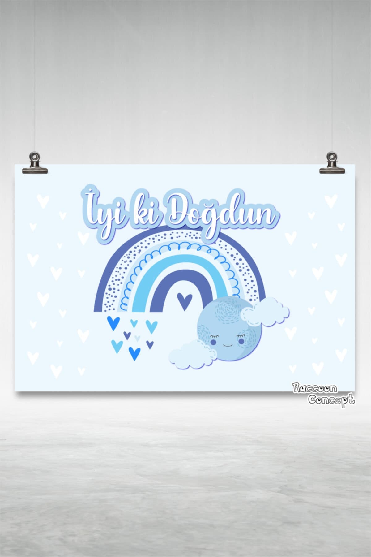Gökkuşağı Konsepti Doğum Günü Afişi 15