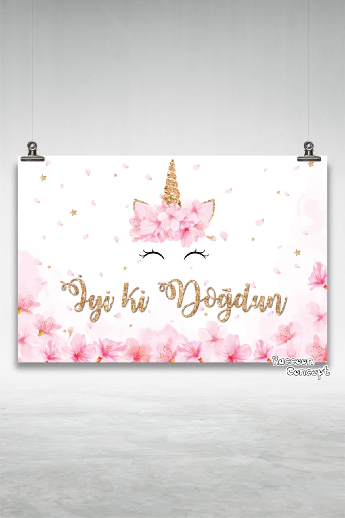 Unicorn Doğum Günü Afişi 6