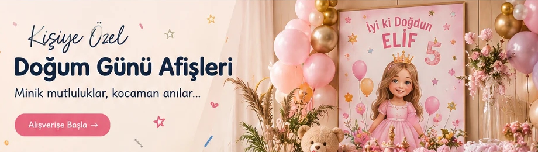 Kişiye Özel Doğum Günü Afişleri