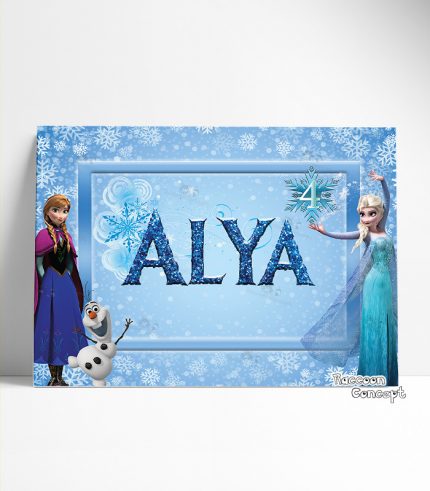Elsa Temalı Doğum Günü Afişi